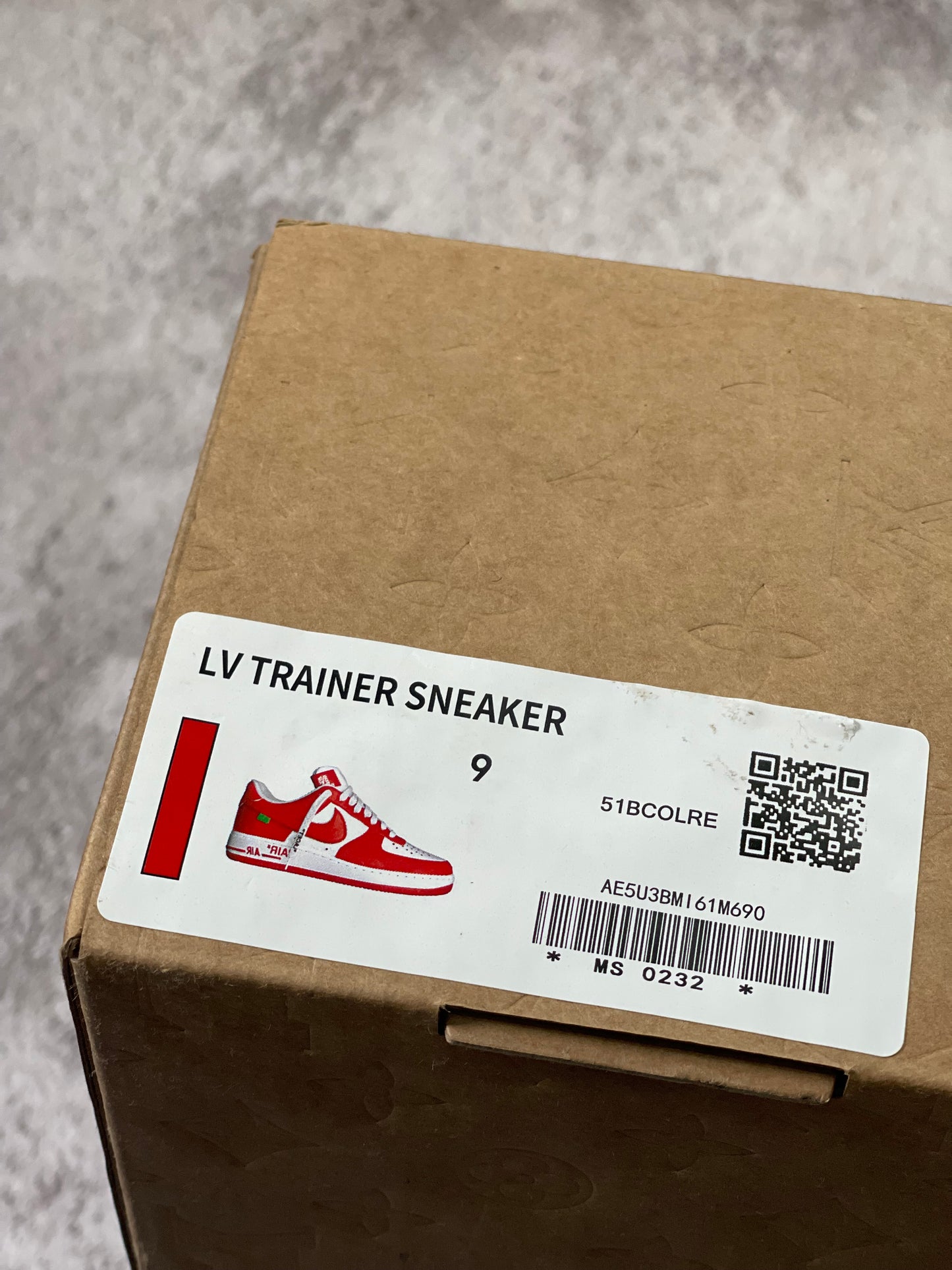 Air Force 1 Low Louis Vuitton White Red