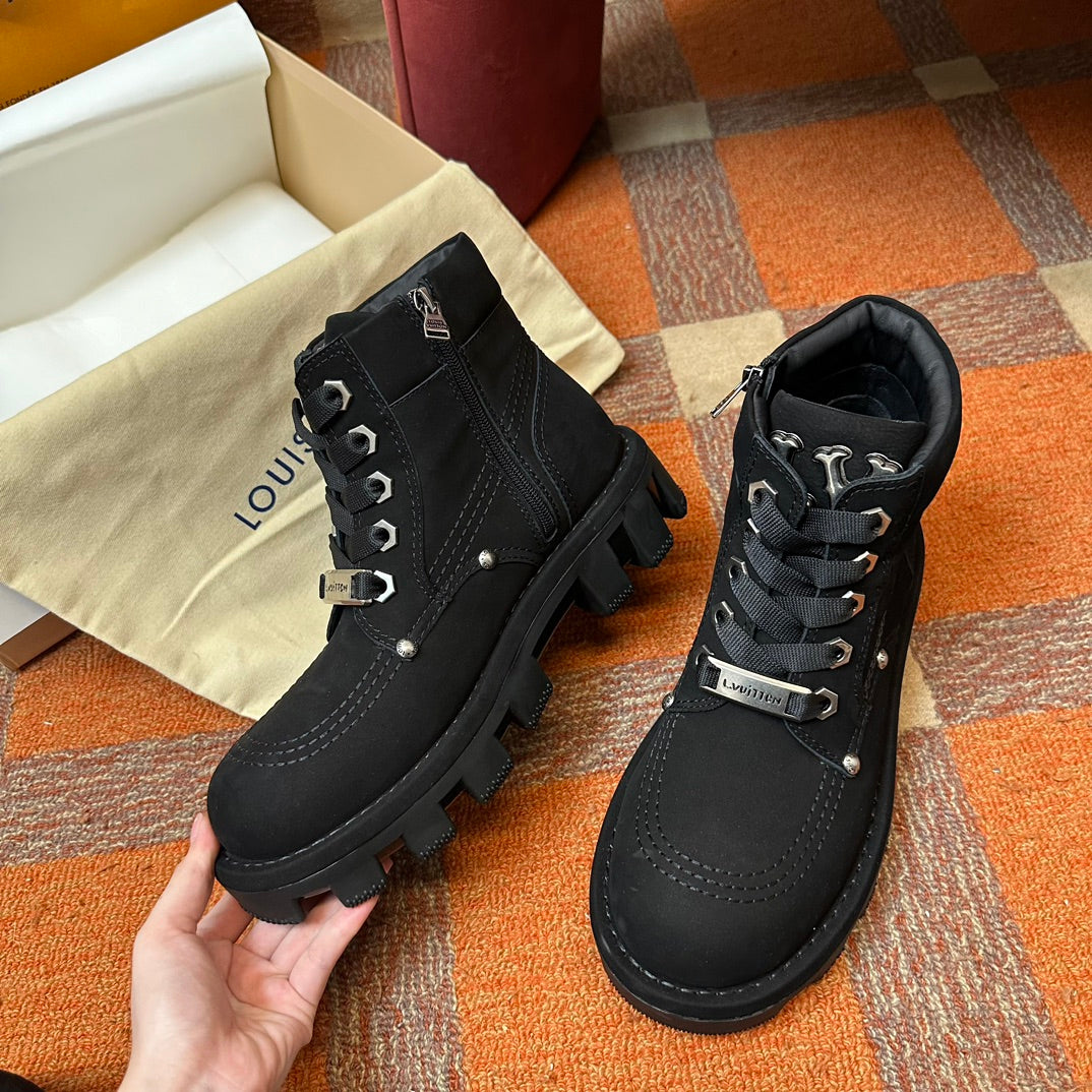 LV Checker Ankle Boot