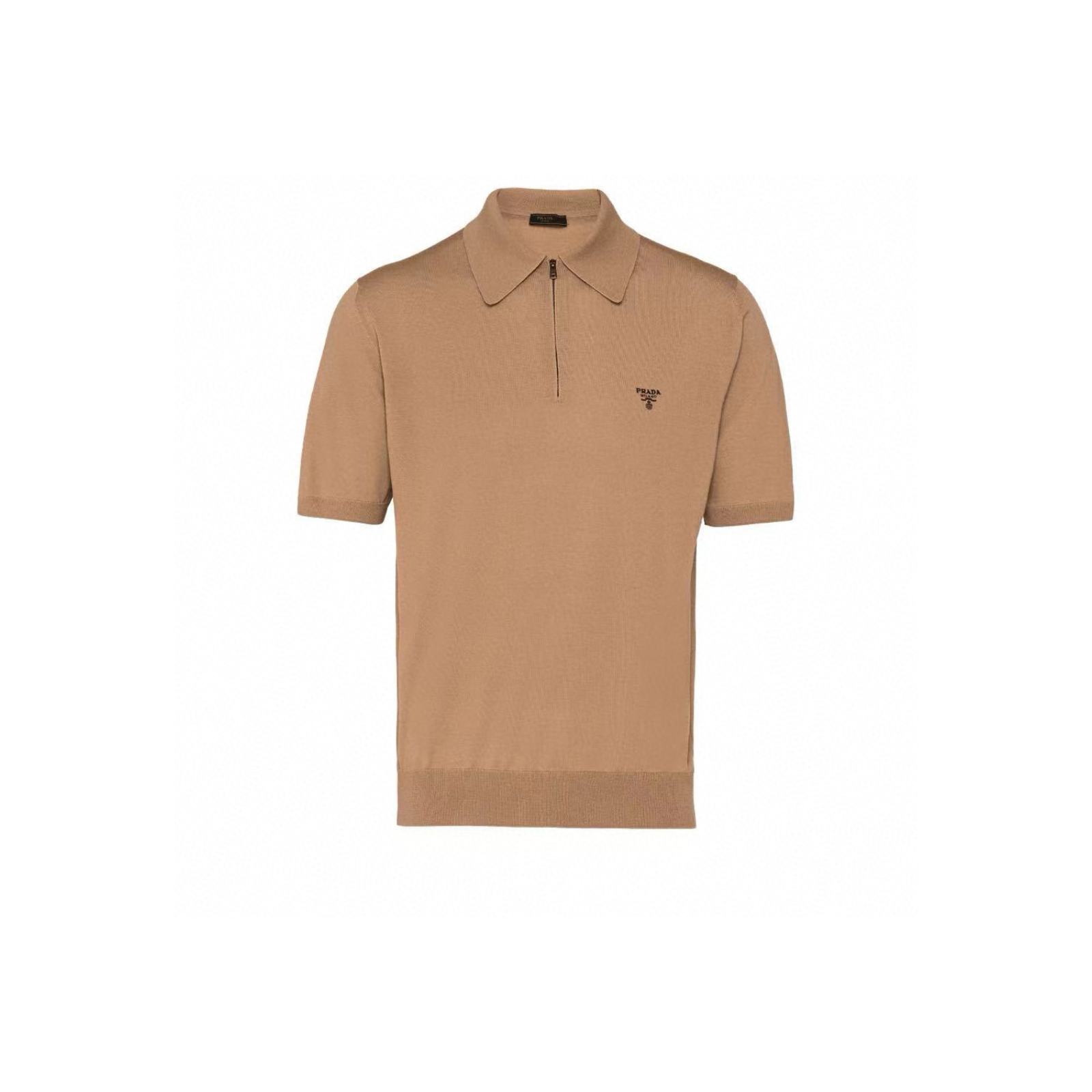 Prada Logo Wool Polo Half Zip Shirt – Drippy Millionaires