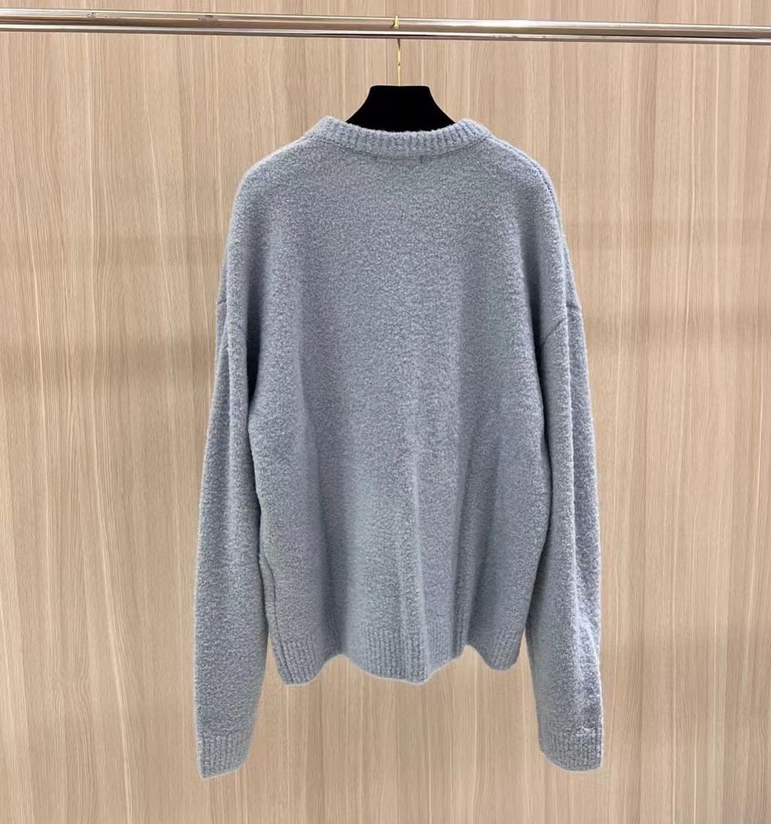 AMI PARIS cloudy wool logo sweater
