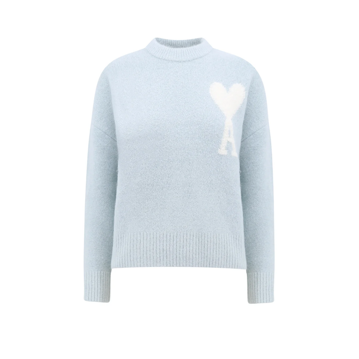 AMI PARIS cloudy wool logo sweater