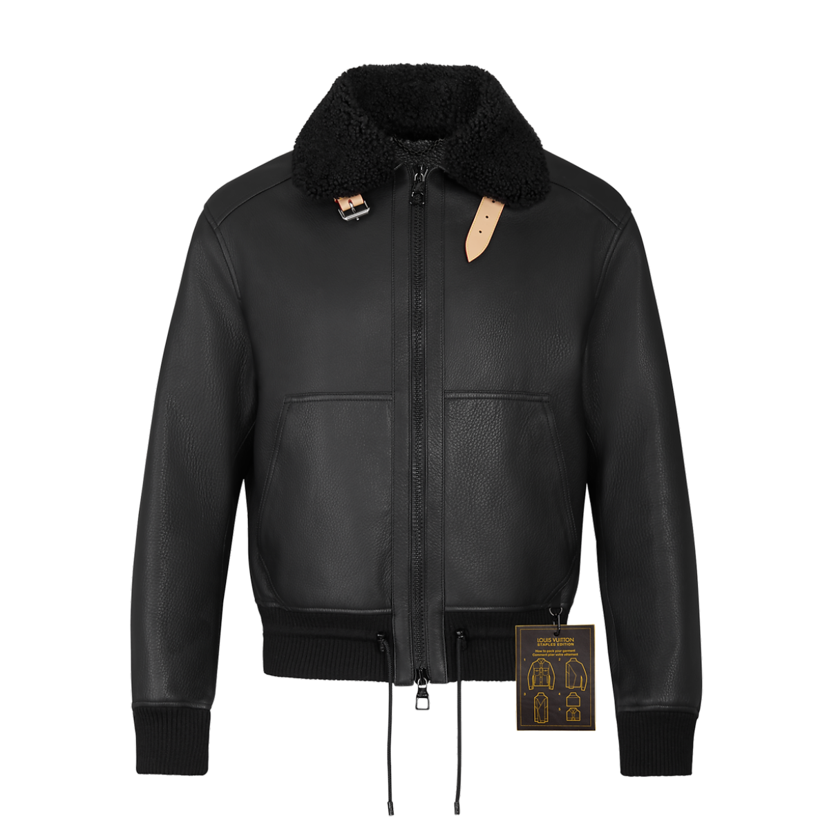 Lv Leather Aviator Jacket