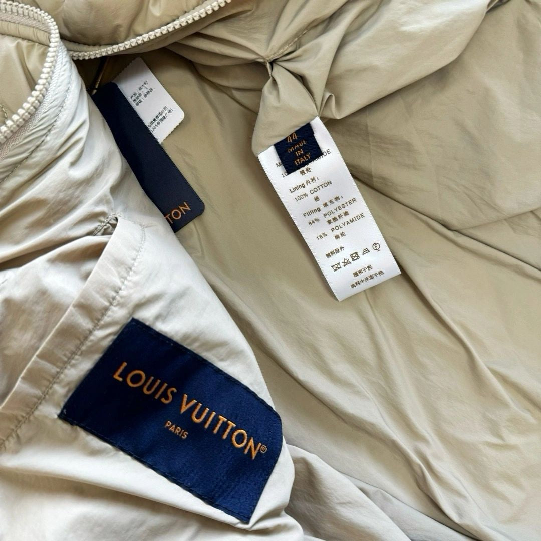 Lv Monogram Quilted Nylon Hooded Blouson