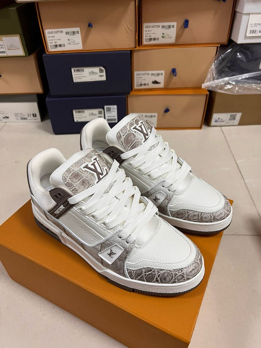 LV TRAINER SNEAKER REAL ALIGATOR SKIN