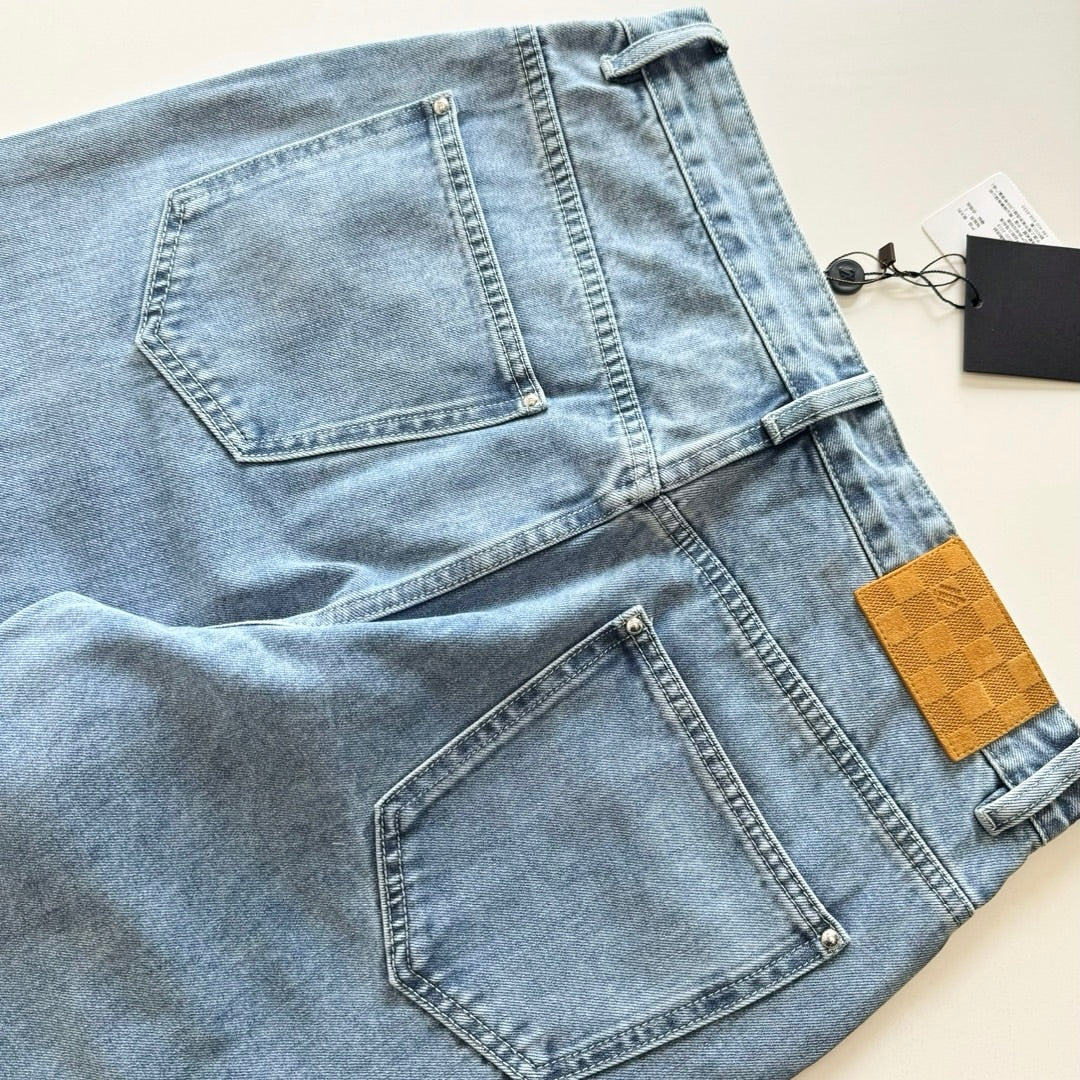 LV Denim Monogram Skate Pants