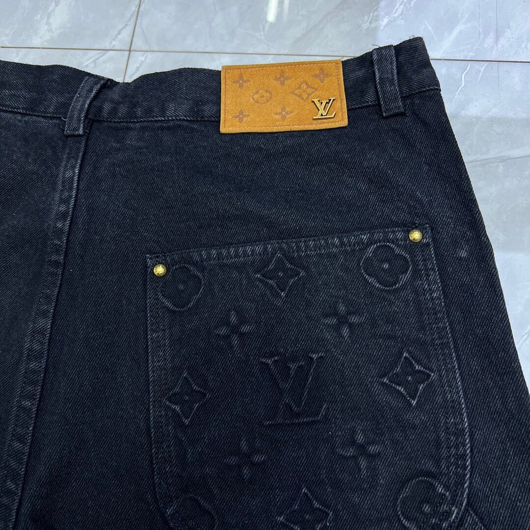 LV Monogram Denim Carpenter Shorts