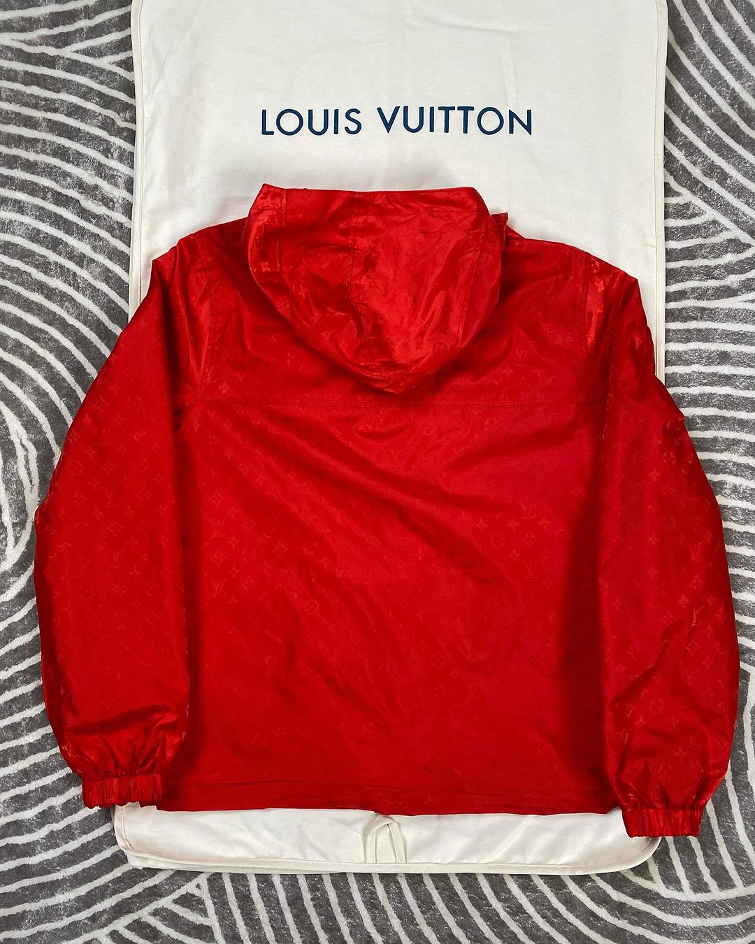 LV Monogram Reversible Windbreaker Red