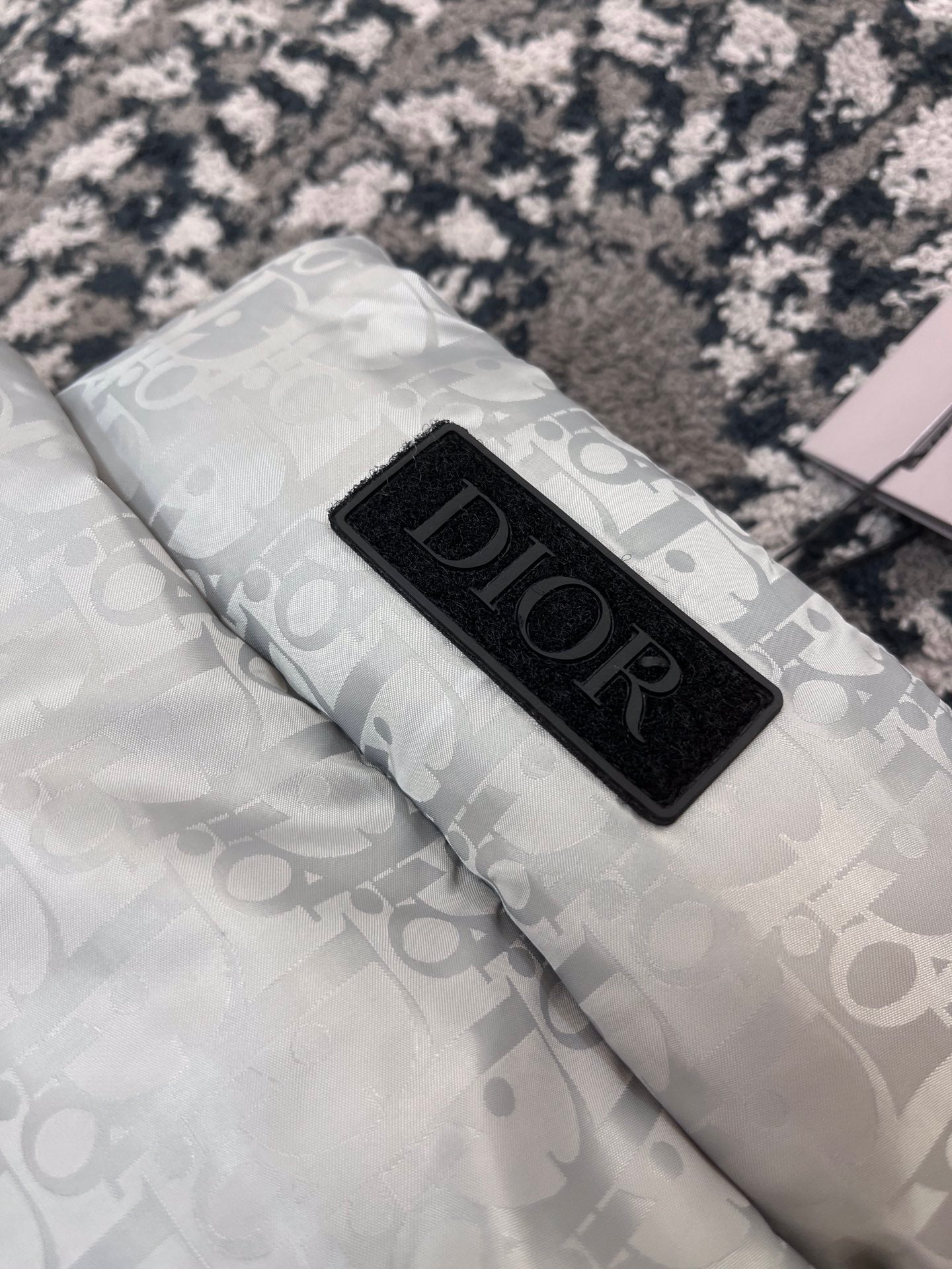 DIOR OBLIQUE DOWN VEST TECHNICAL SILVER