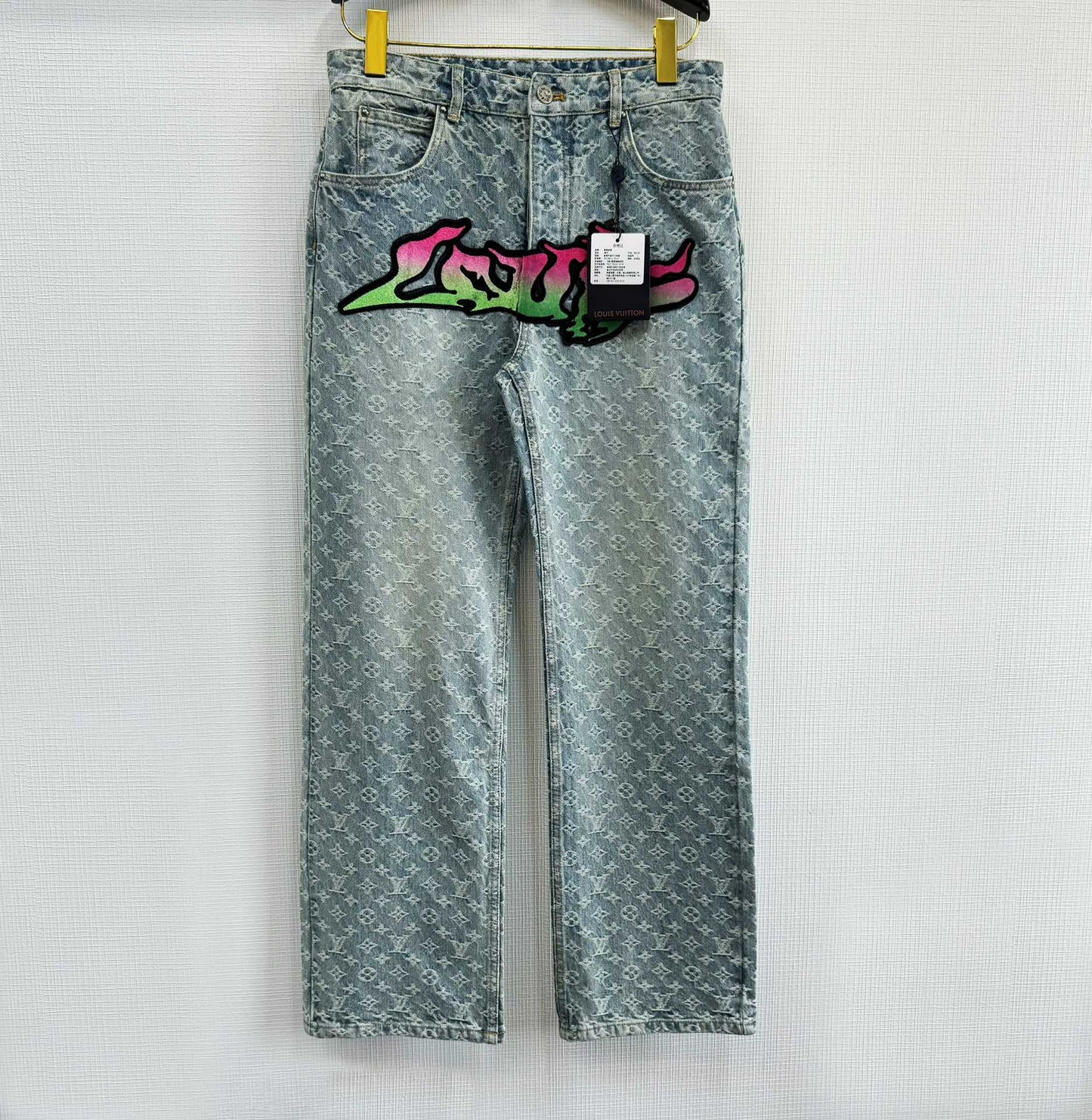 LV Monogram Denim Carpenter Pants