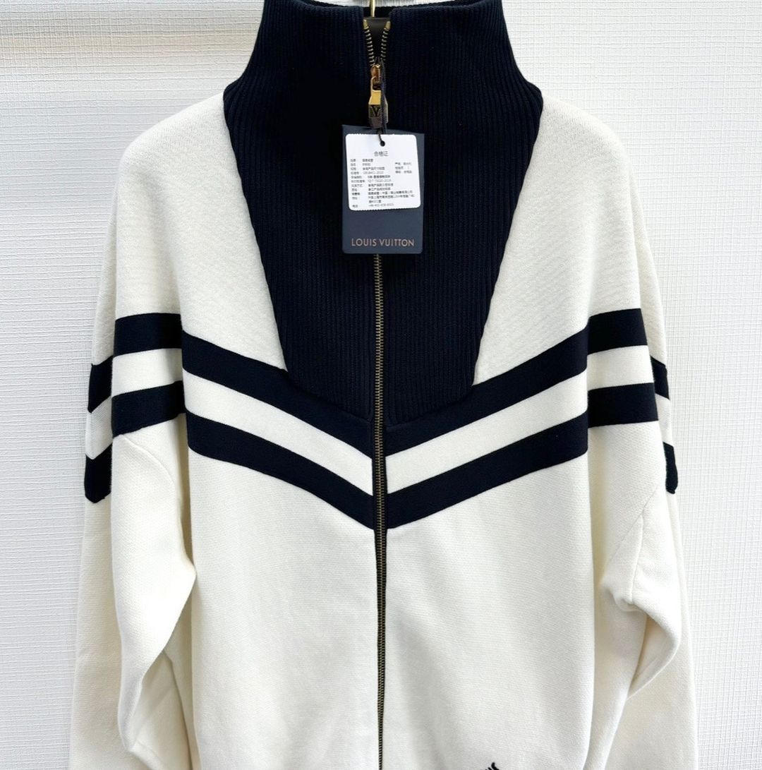 Lv Knitted Cotton Sailor Blouson