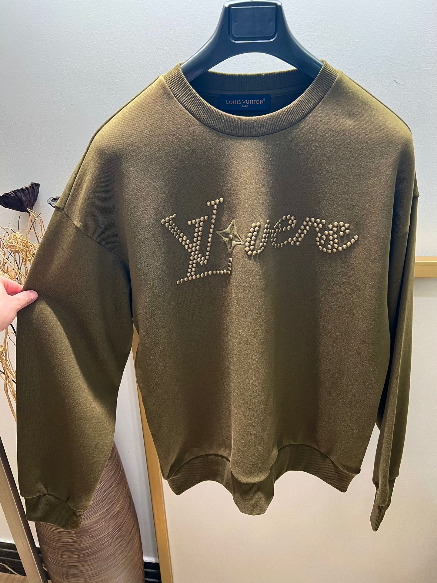 Lv Cotton Jacquard Crewneck