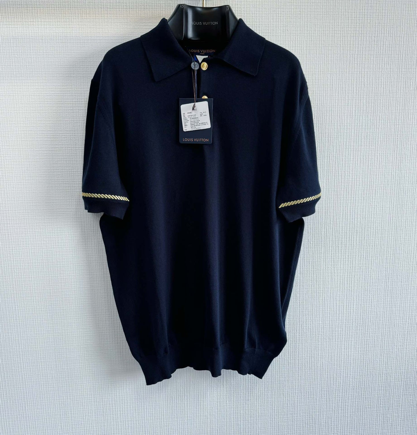 Lv Short-Sleeved Cotton Polo Shirt