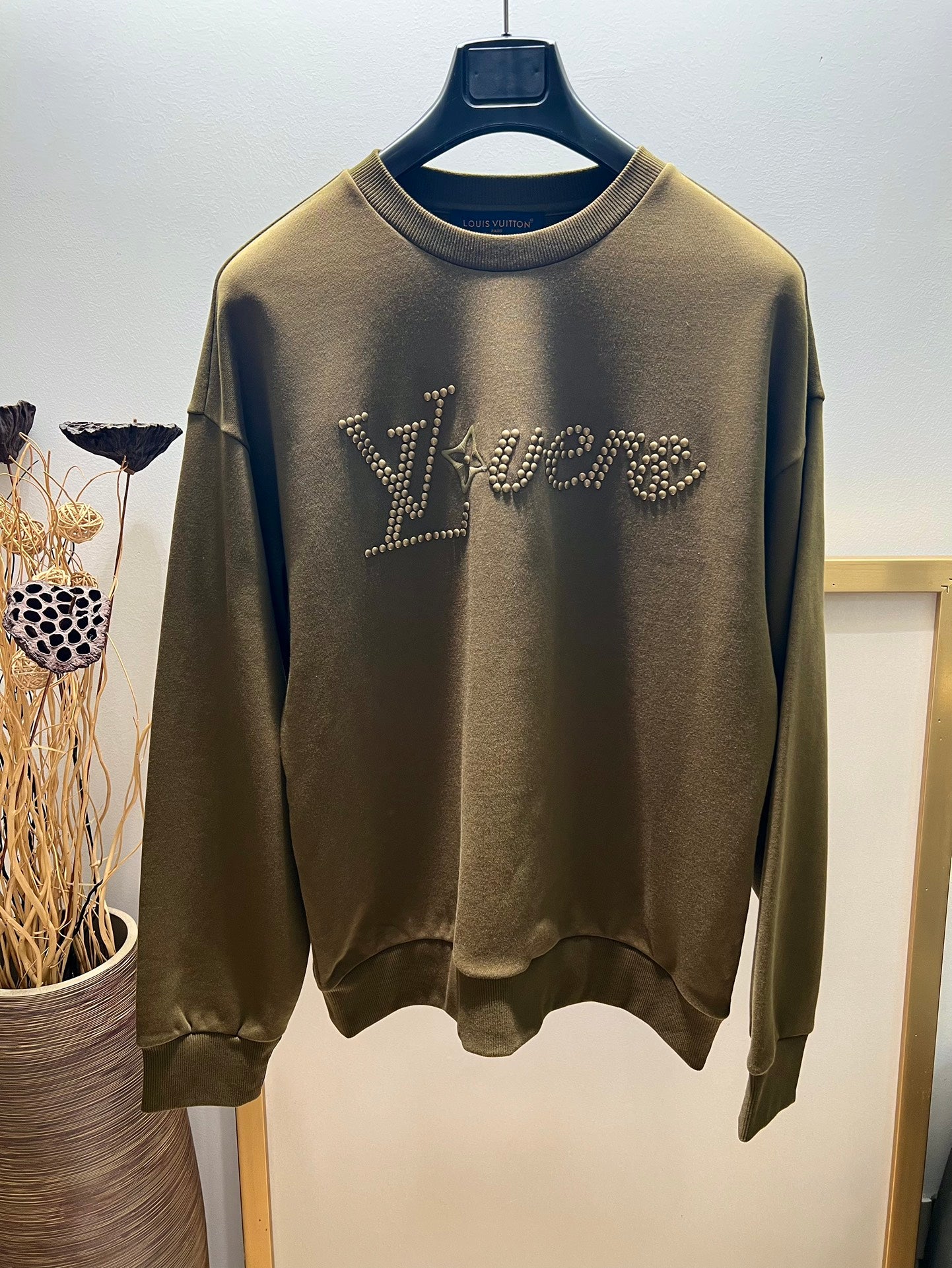 Lv Cotton Jacquard Crewneck