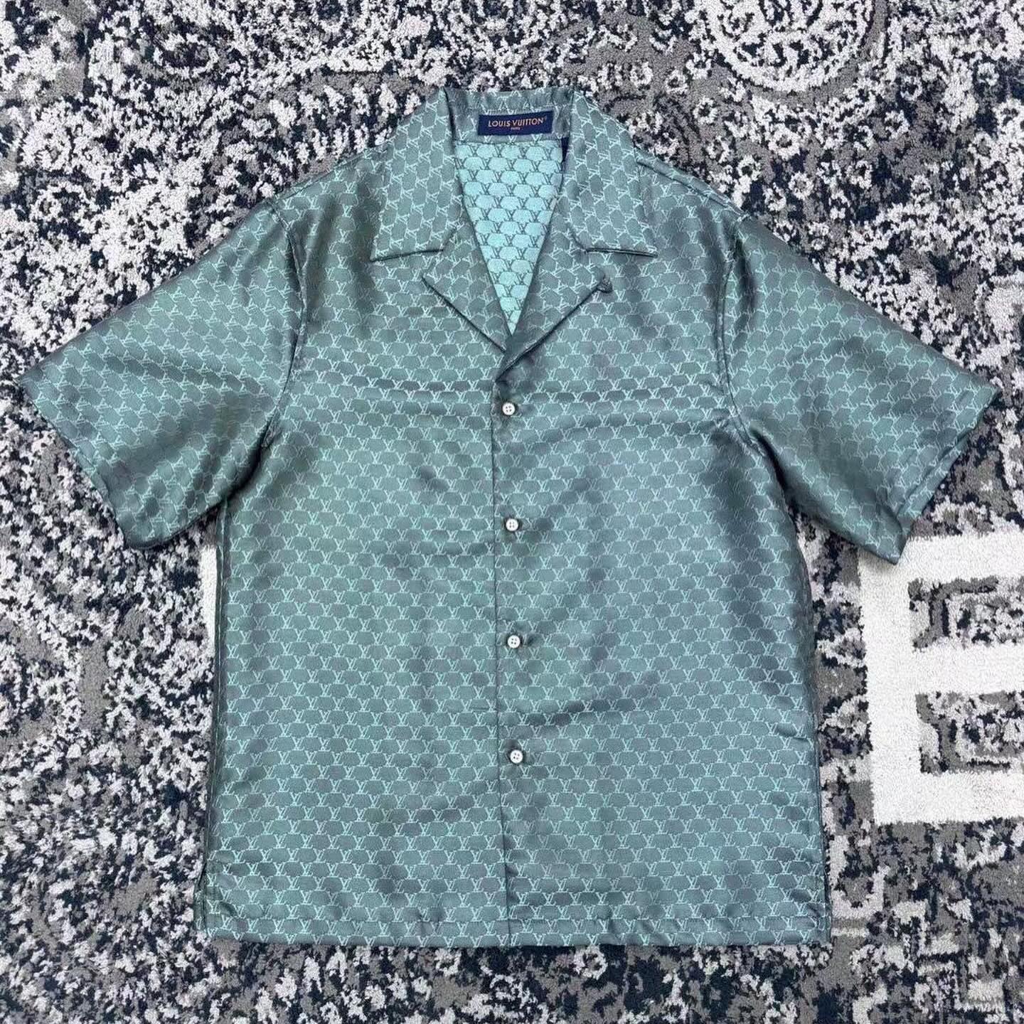 Louis Vuitton Monogram Silk Shirt And Shorts Set