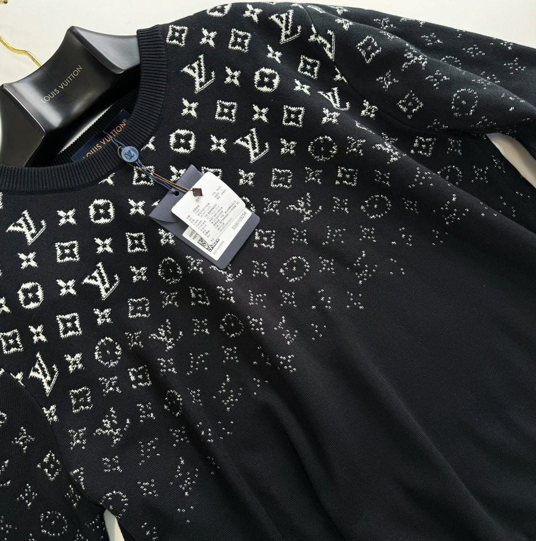 Lv Monogram Gradient Cotton Crewneck