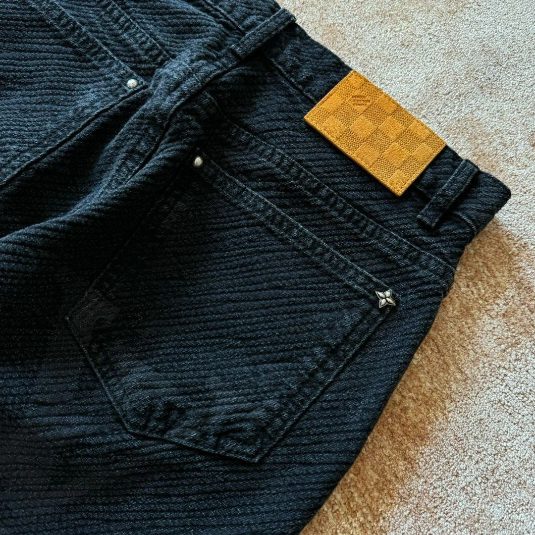 Lv Monogram Denim Pants