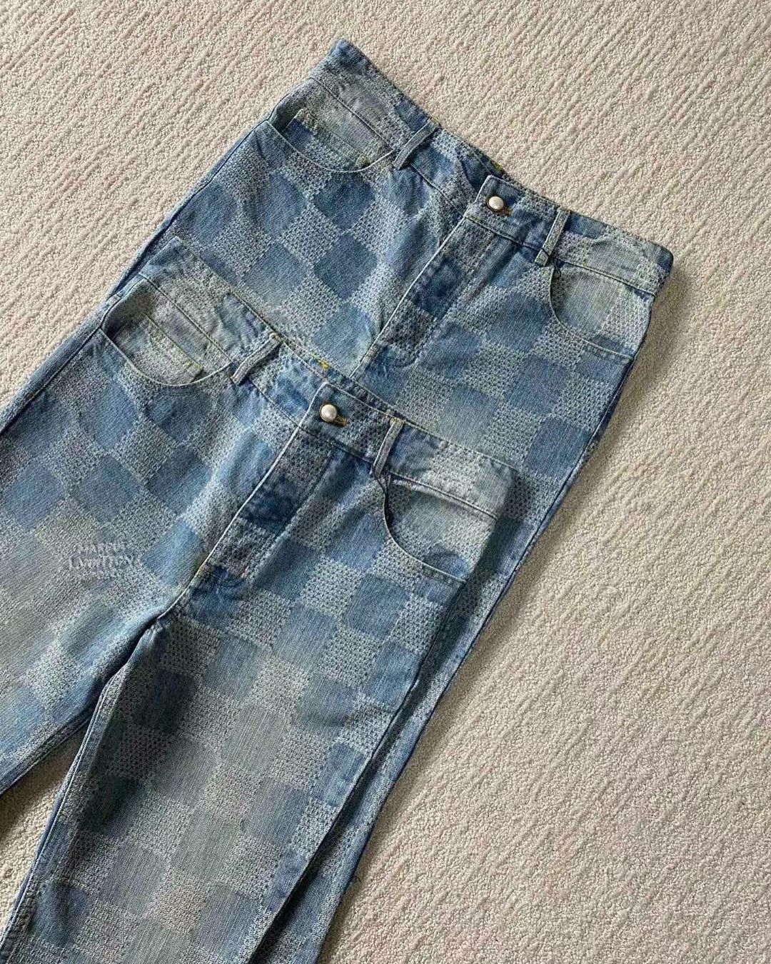 LV Monogram Denim Carpenter Pants