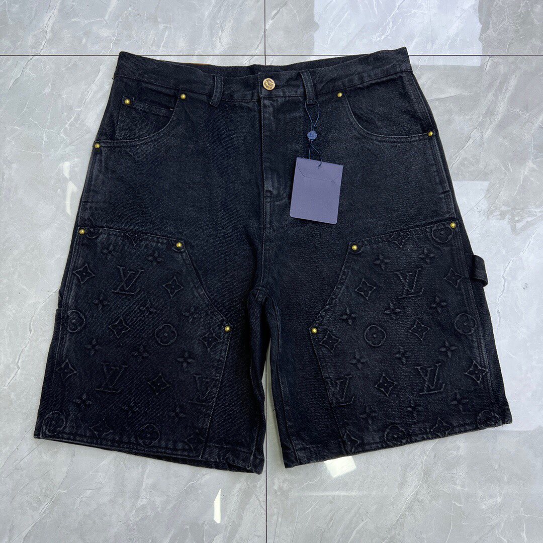 LV Monogram Denim Carpenter Shorts