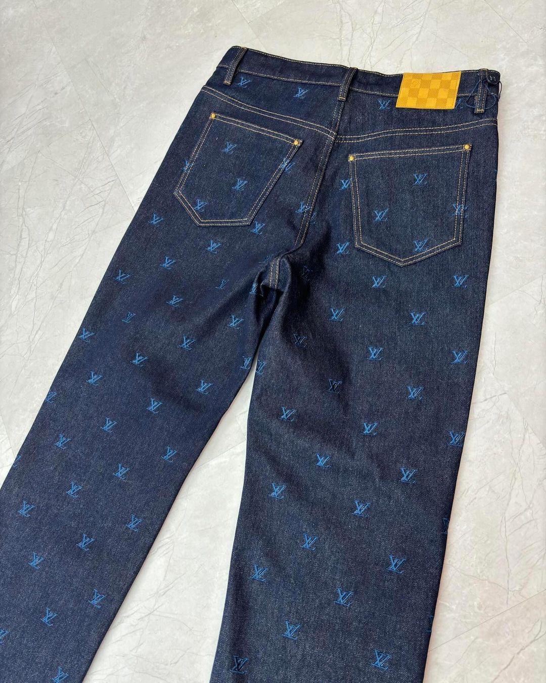 LV Denim Monogram Carpenter Pants