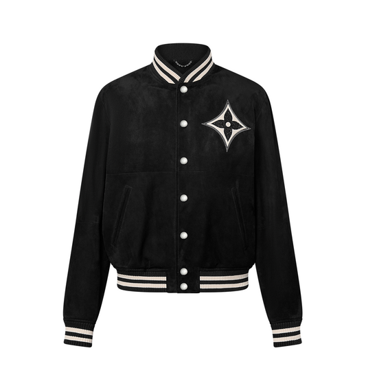 Lv Embellished Lambskin Bomber Blouson