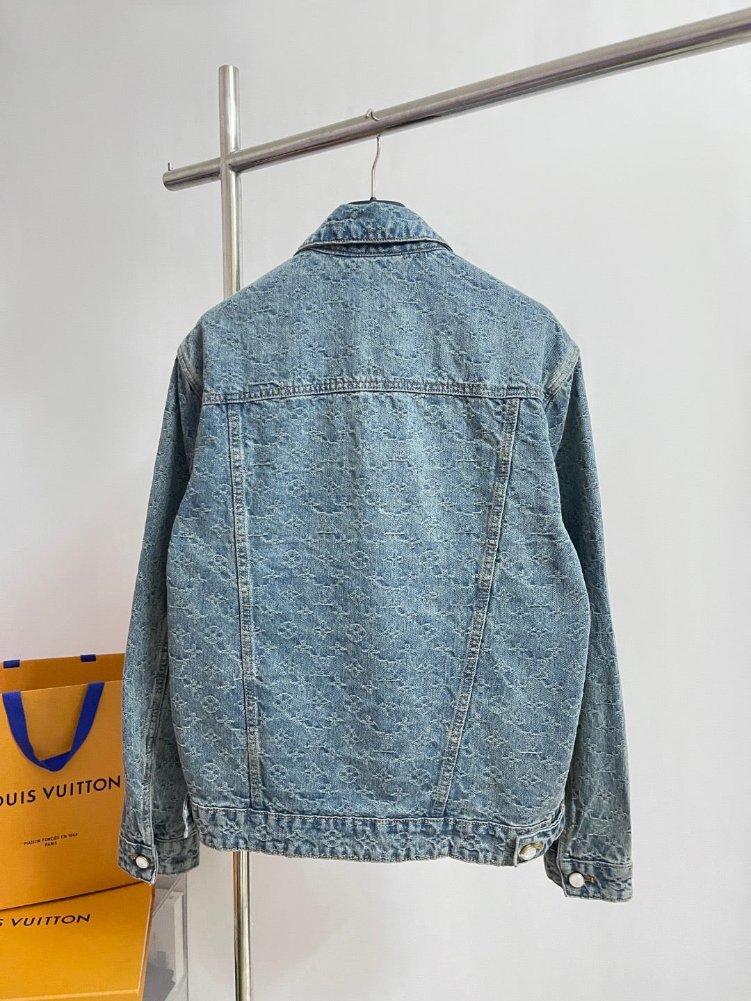 Lv Monogram Jacquard Denim Jacket