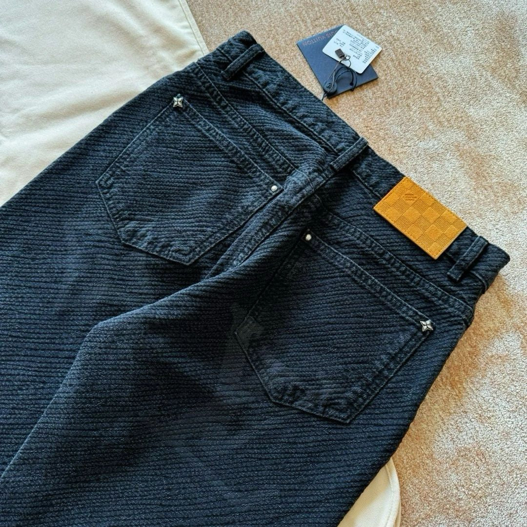 Lv Monogram Denim Pants