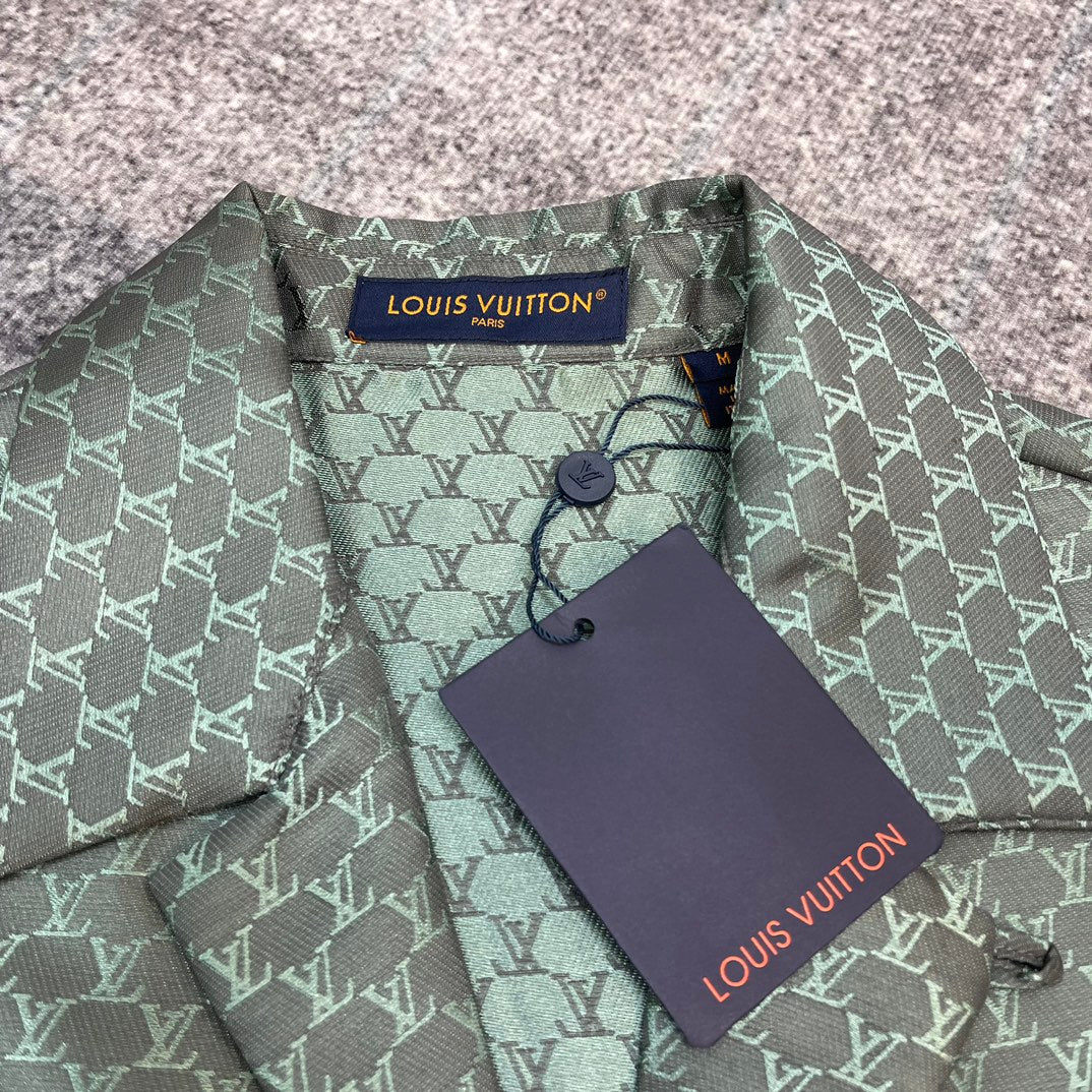 Louis Vuitton Monogram Silk Shirt And Shorts Set