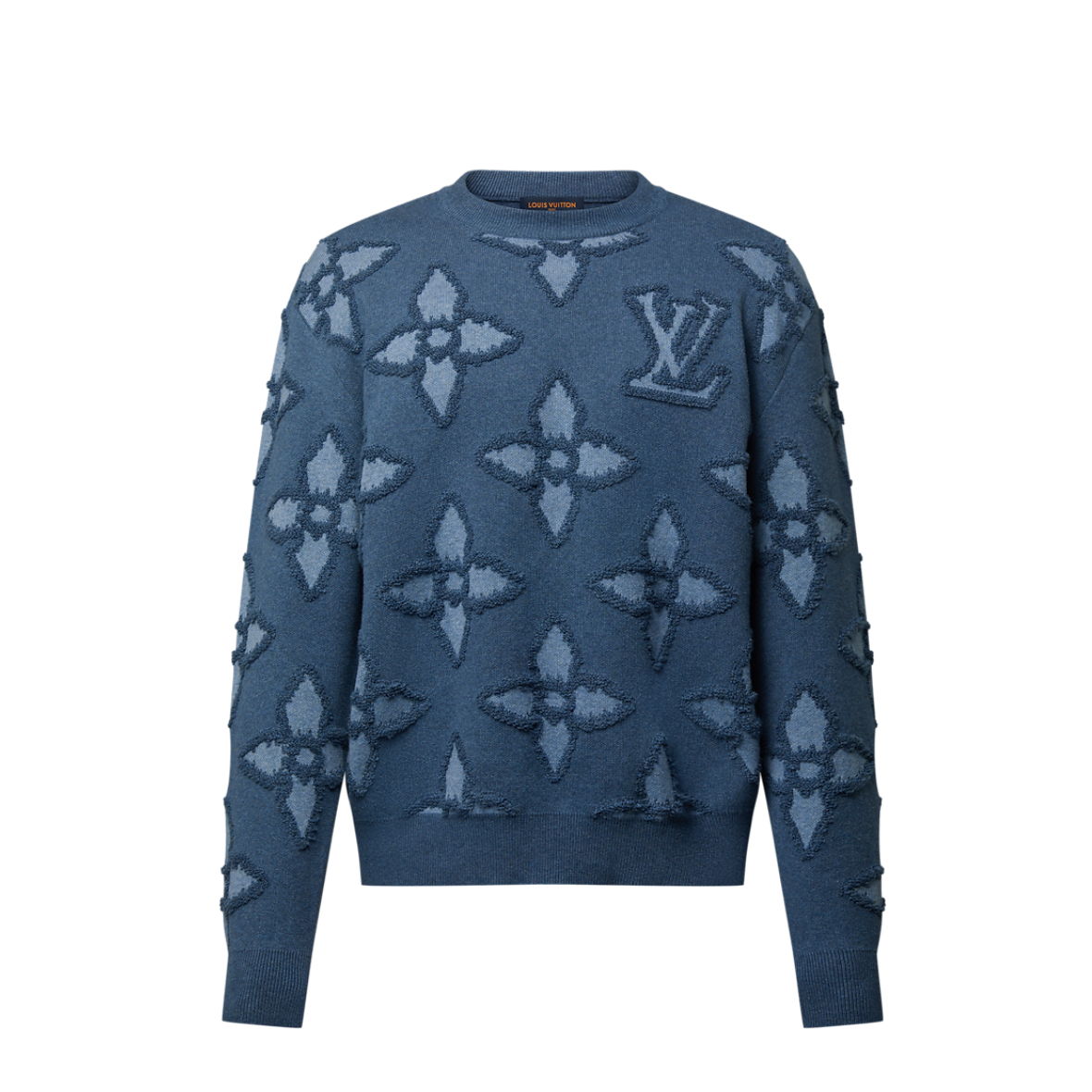 Lv Textured Cotton Crewneck