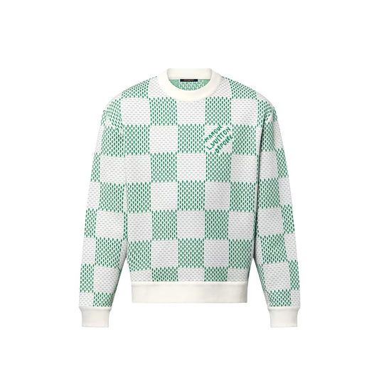 Lv Cotton Jacquard Crewneck