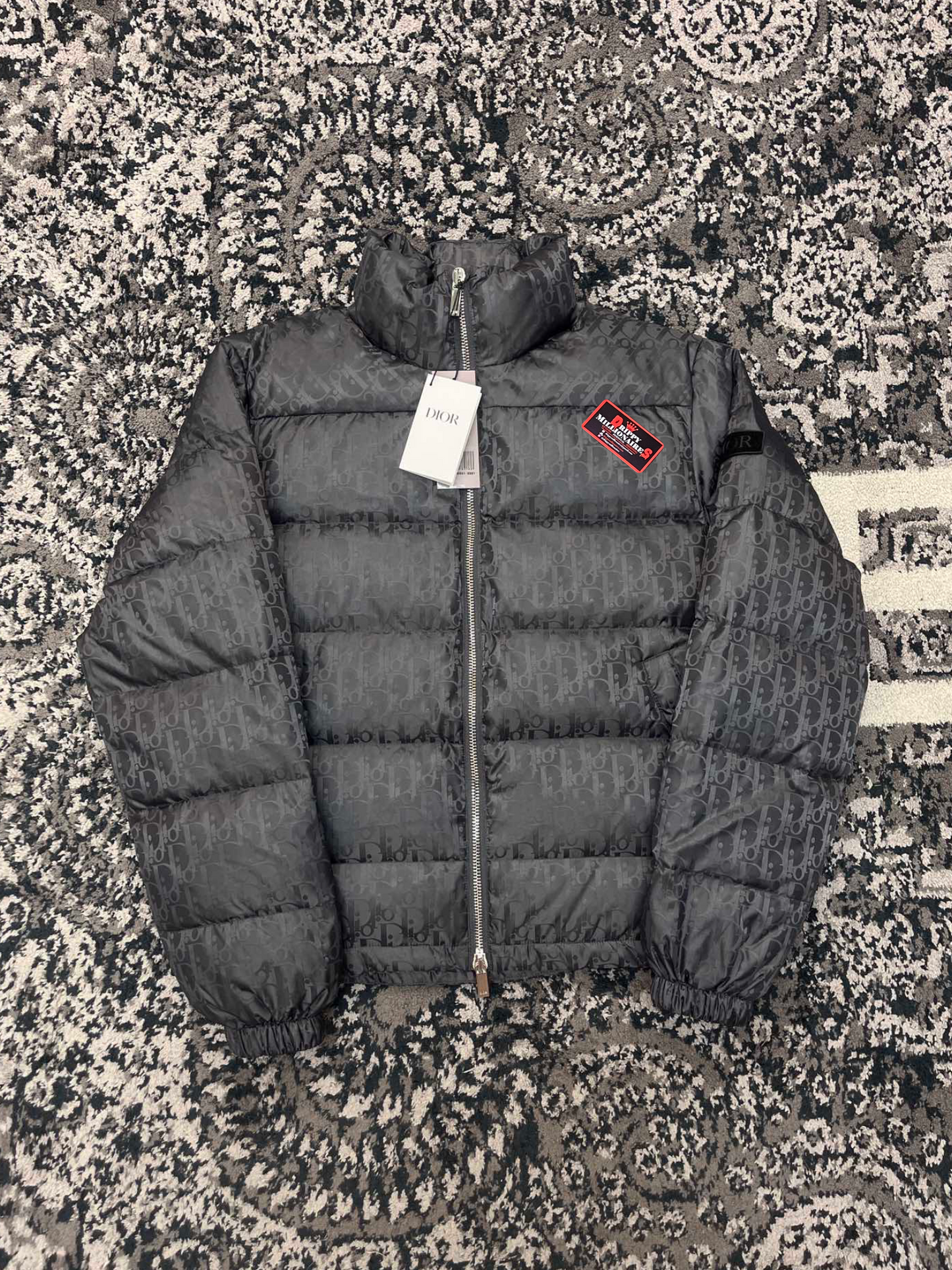 DIOR OBLIQUE DOWN JACKET GREY TECHNICAL