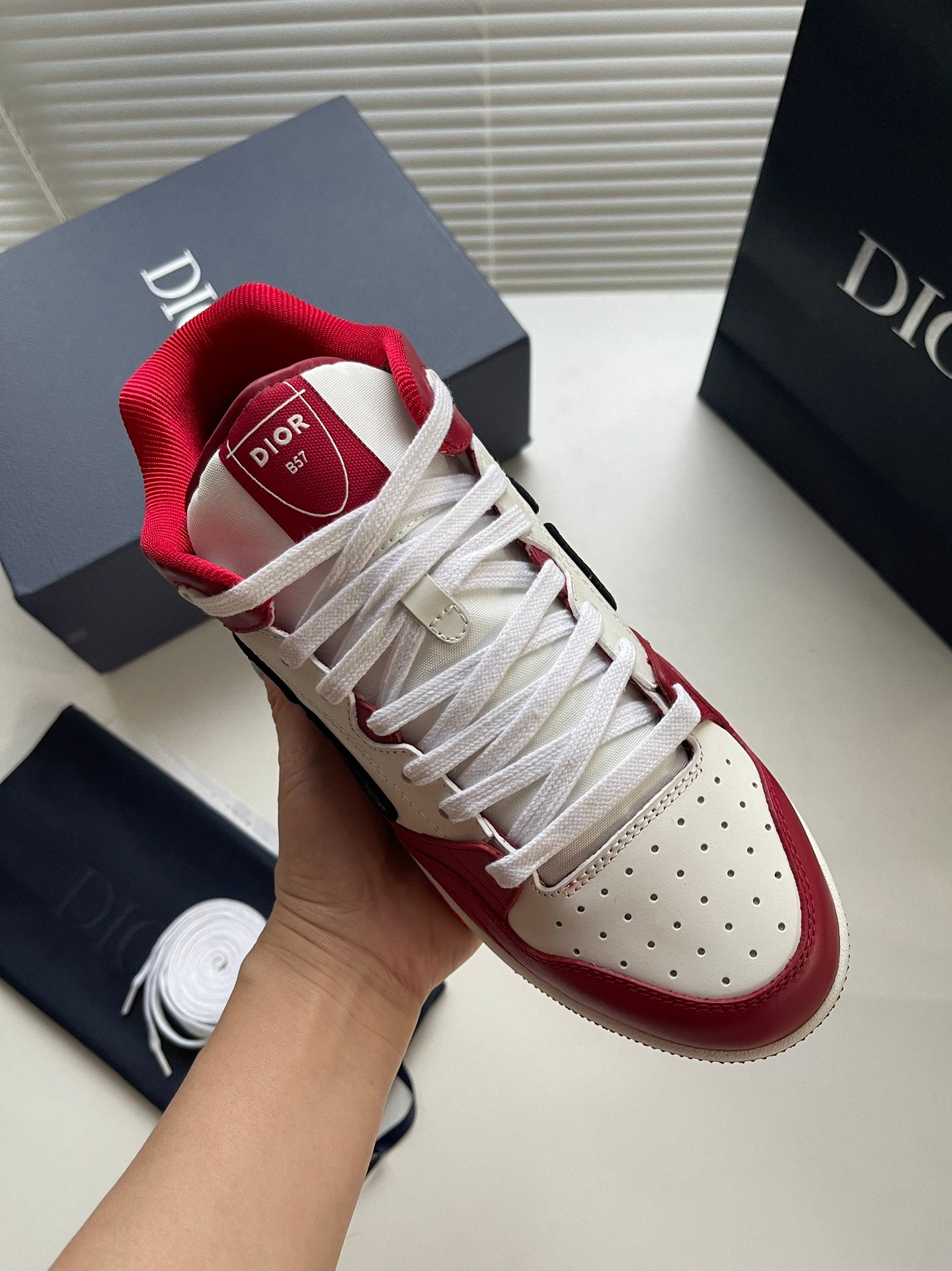 Dior B57 Mid-Top Sneaker Red