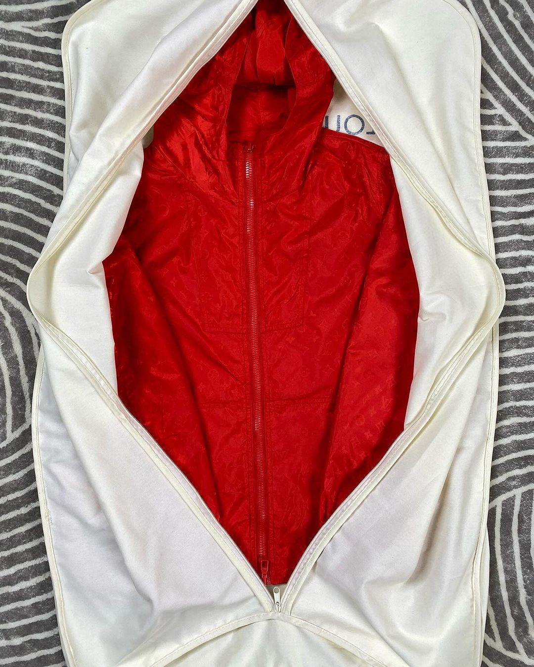 LV Monogram Reversible Windbreaker Red