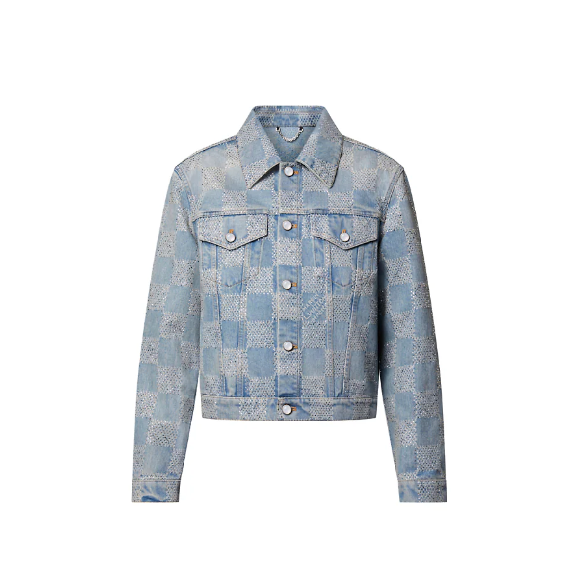 Lv Denim Jacket With Crystals