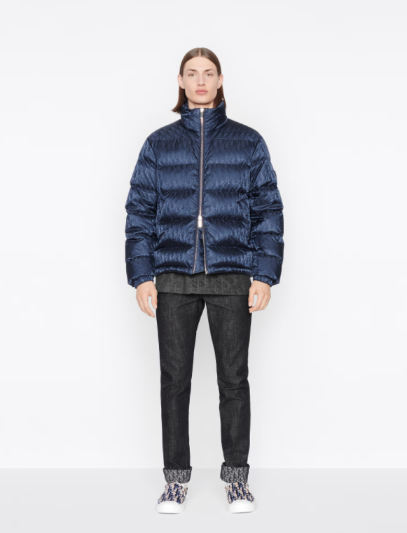 DIOR OBLIQUE DOWN JACKET NAVY TECHNICAL