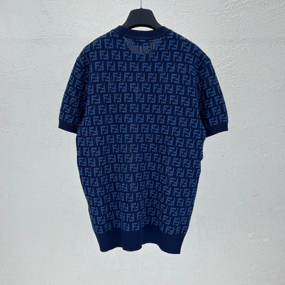 FENDI Anagram Logo Embroidered Cotton Jersey T-Shirt