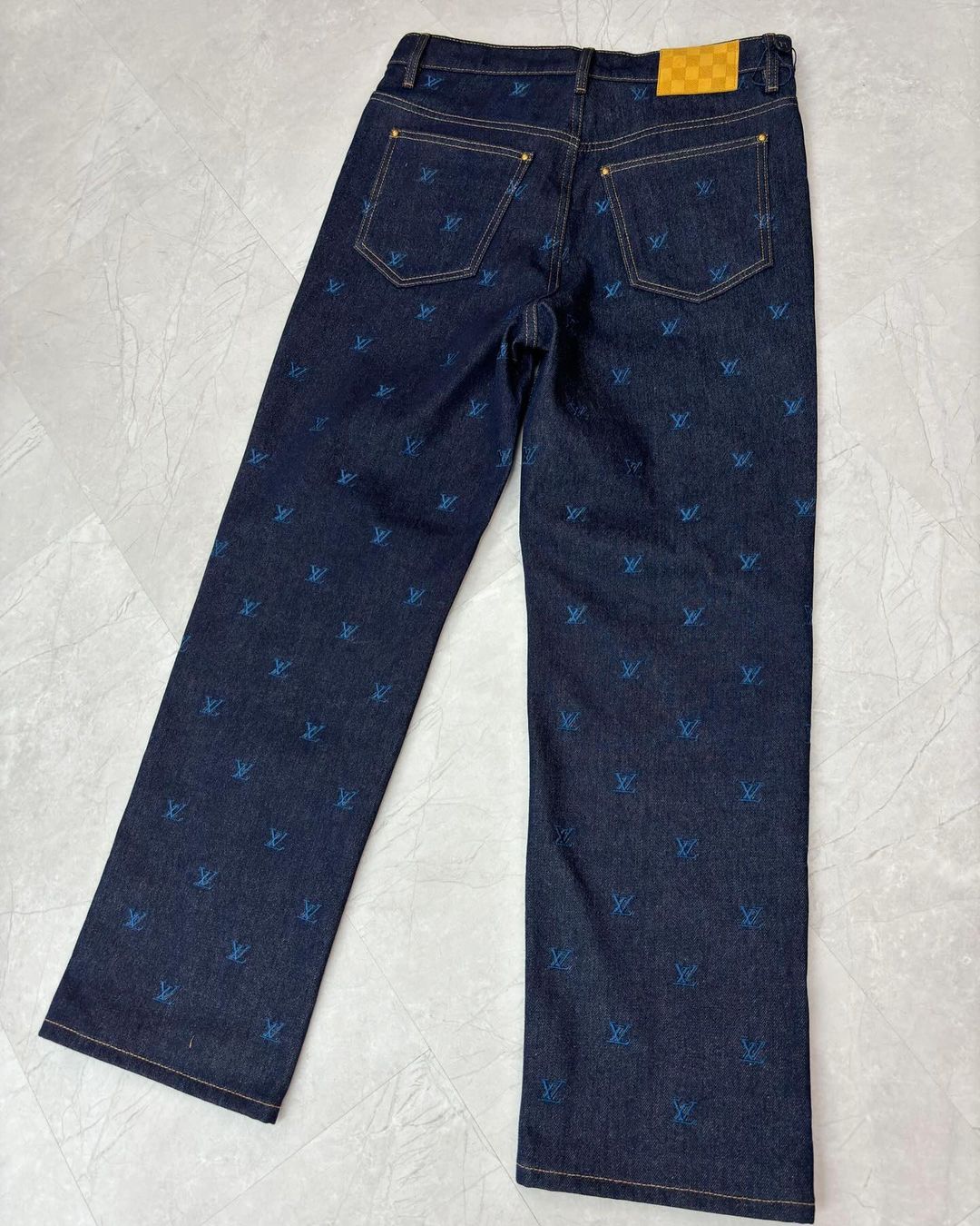 LV Denim Monogram Carpenter Pants