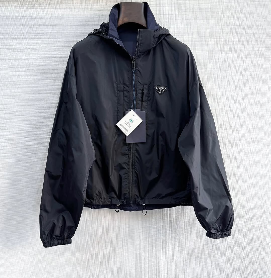 Prada Re-Nylon reversible hooded jacket