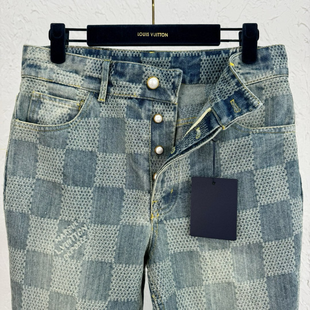 LV Monogram Denim Carpenter Pants