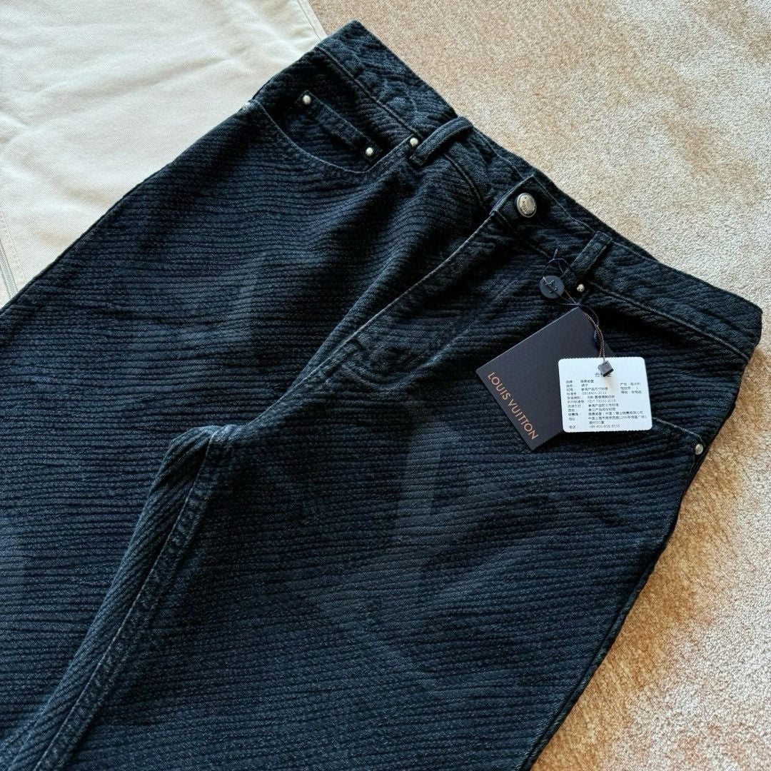 Lv Monogram Denim Pants