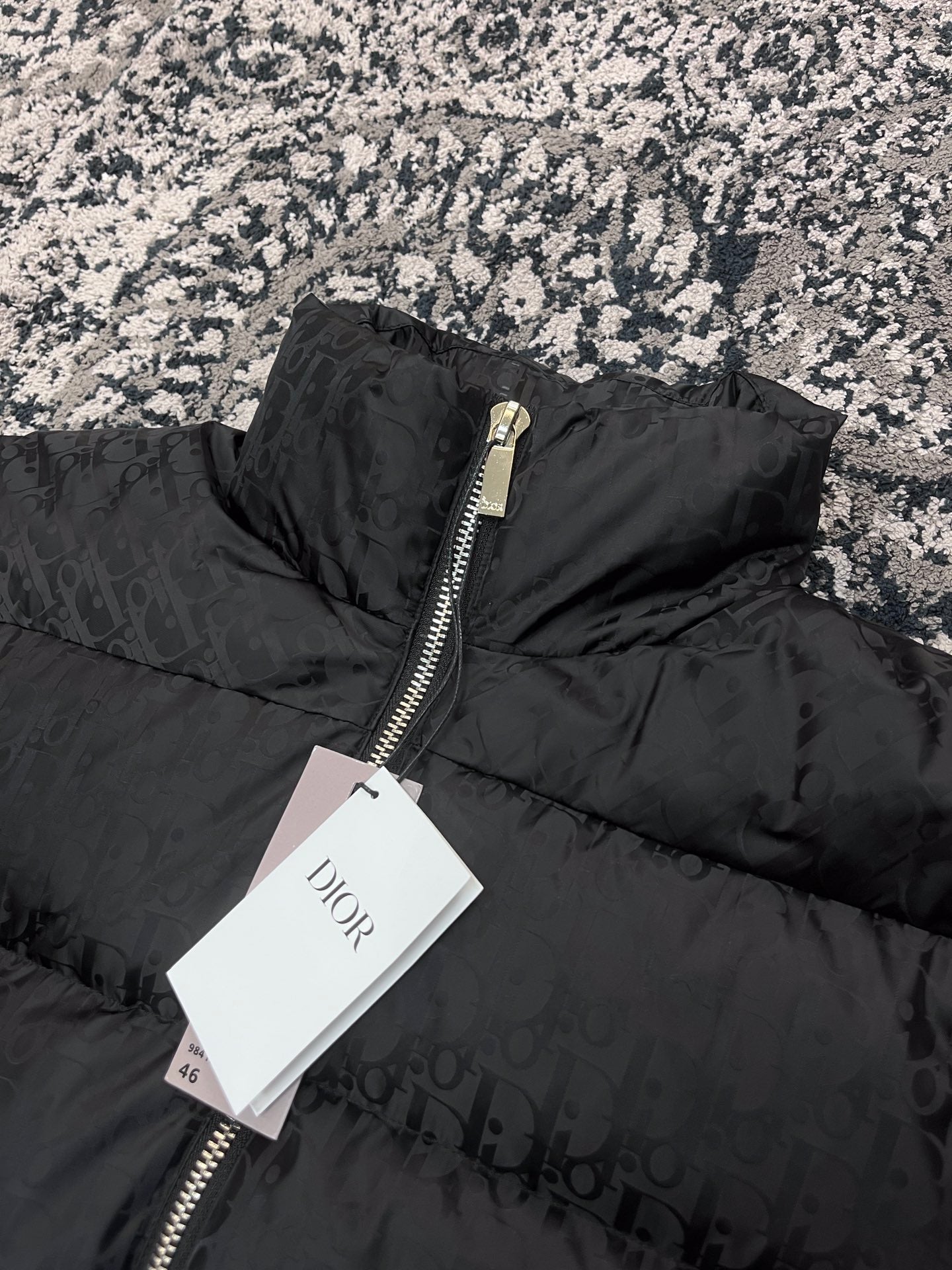 DIOR OBLIQUE DOWN JACKET BLACK TECHNICAL