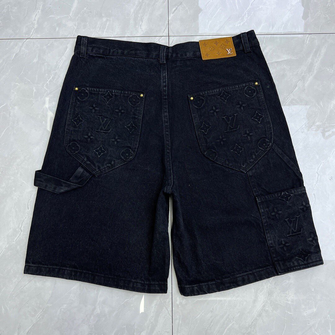 LV Monogram Denim Carpenter Shorts