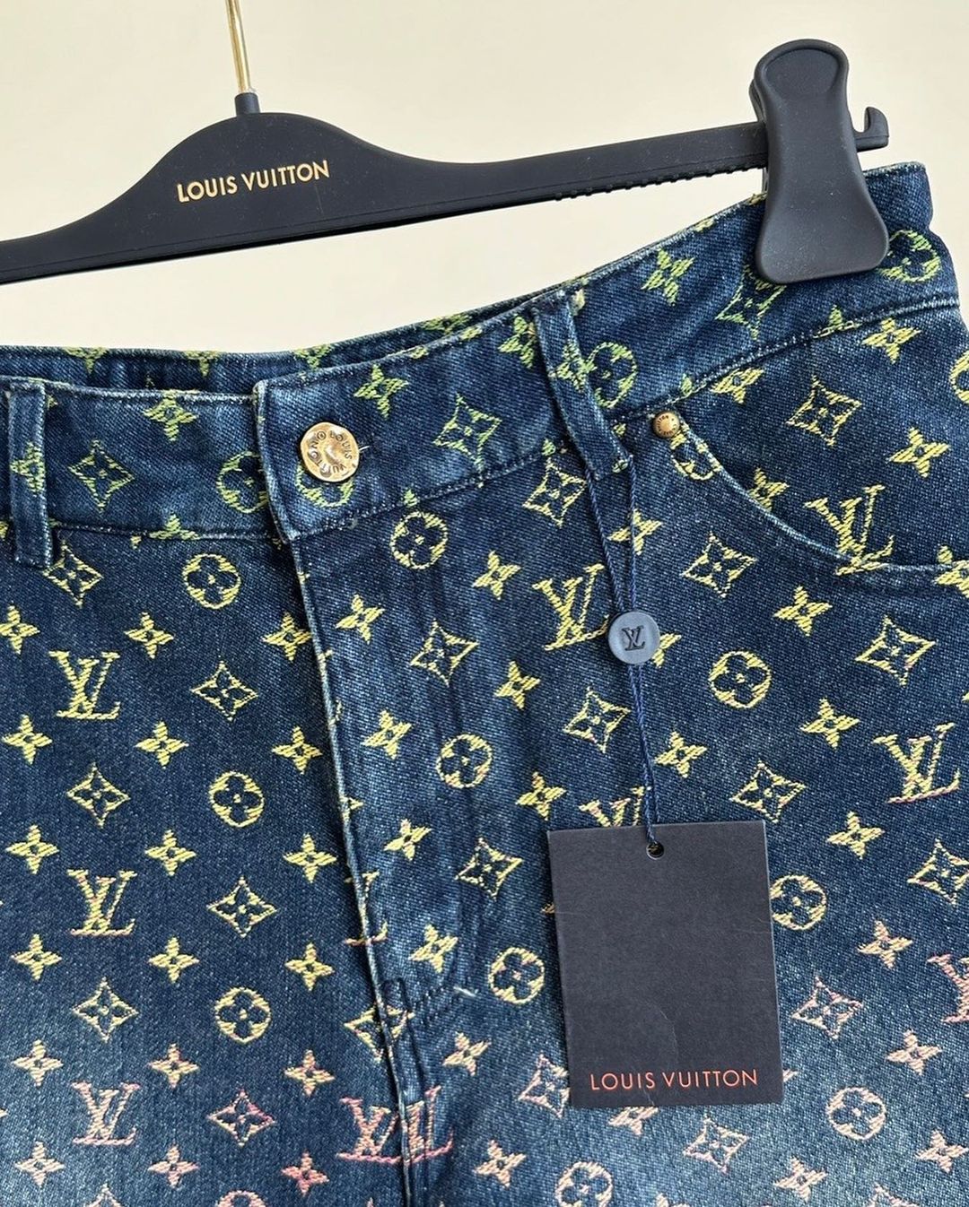 LV Monogram Denim Carpenter Shorts