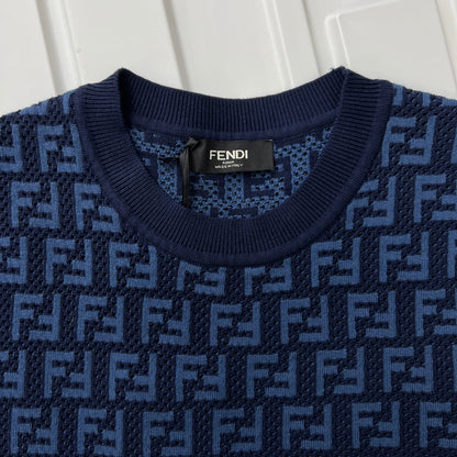 FENDI Anagram Logo Embroidered Cotton Jersey T-Shirt