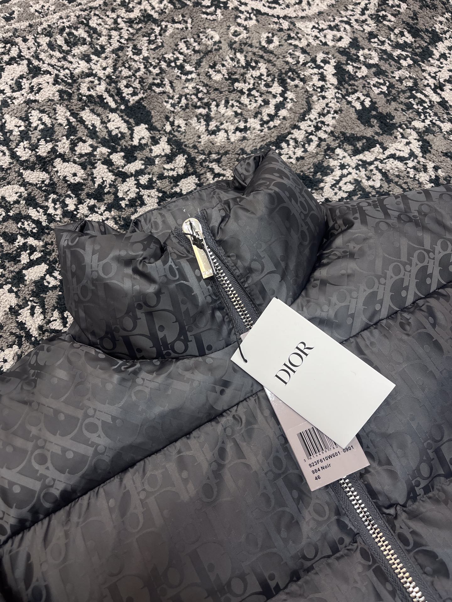 DIOR OBLIQUE DOWN JACKET GREY TECHNICAL