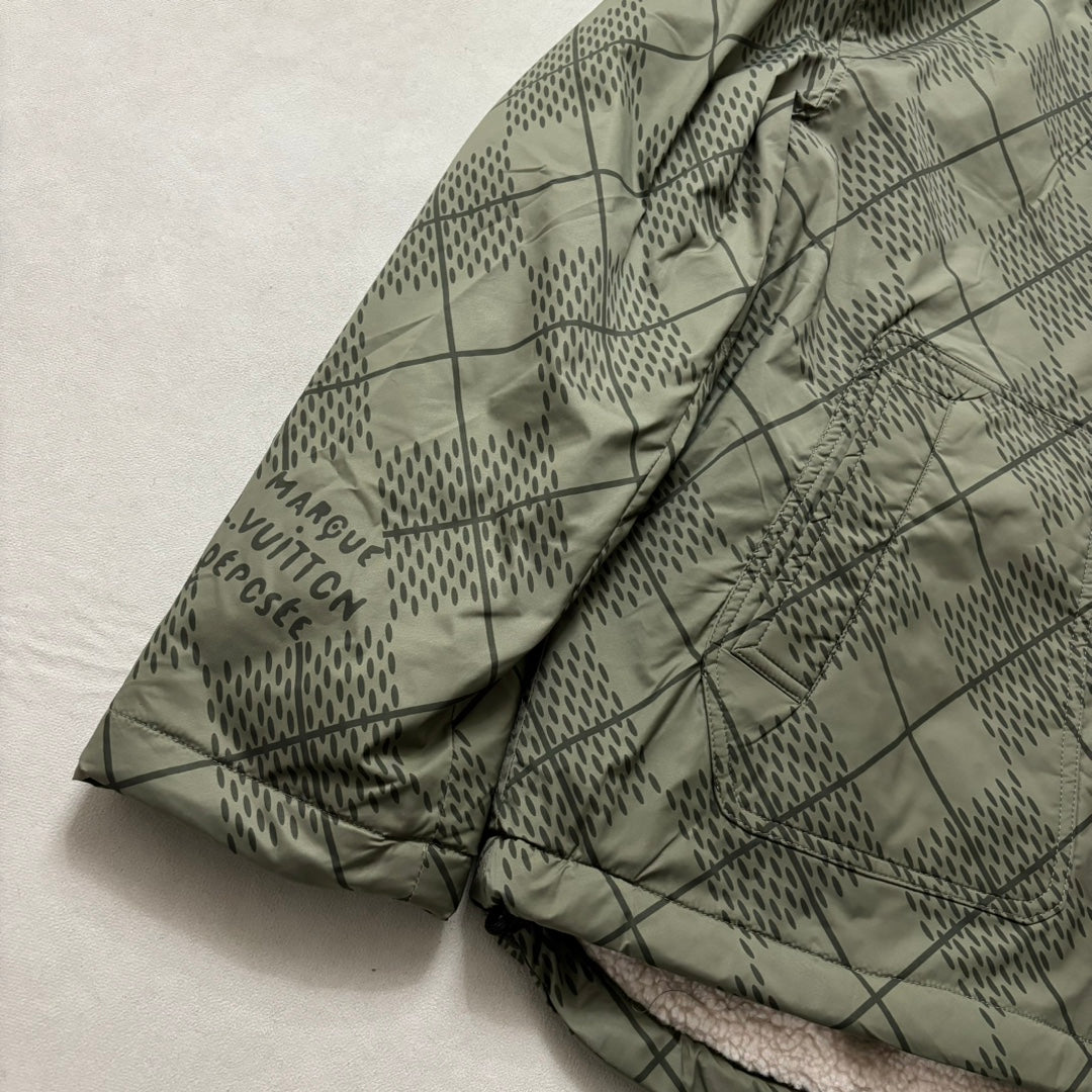 Lv Reversible Nylon And Fleece Windbreaker