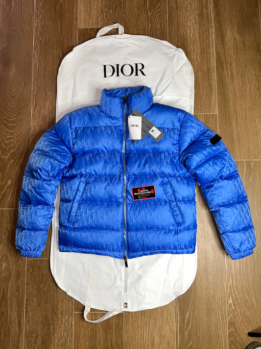 DIOR OBLIQUE DOWN JACKET BLUE