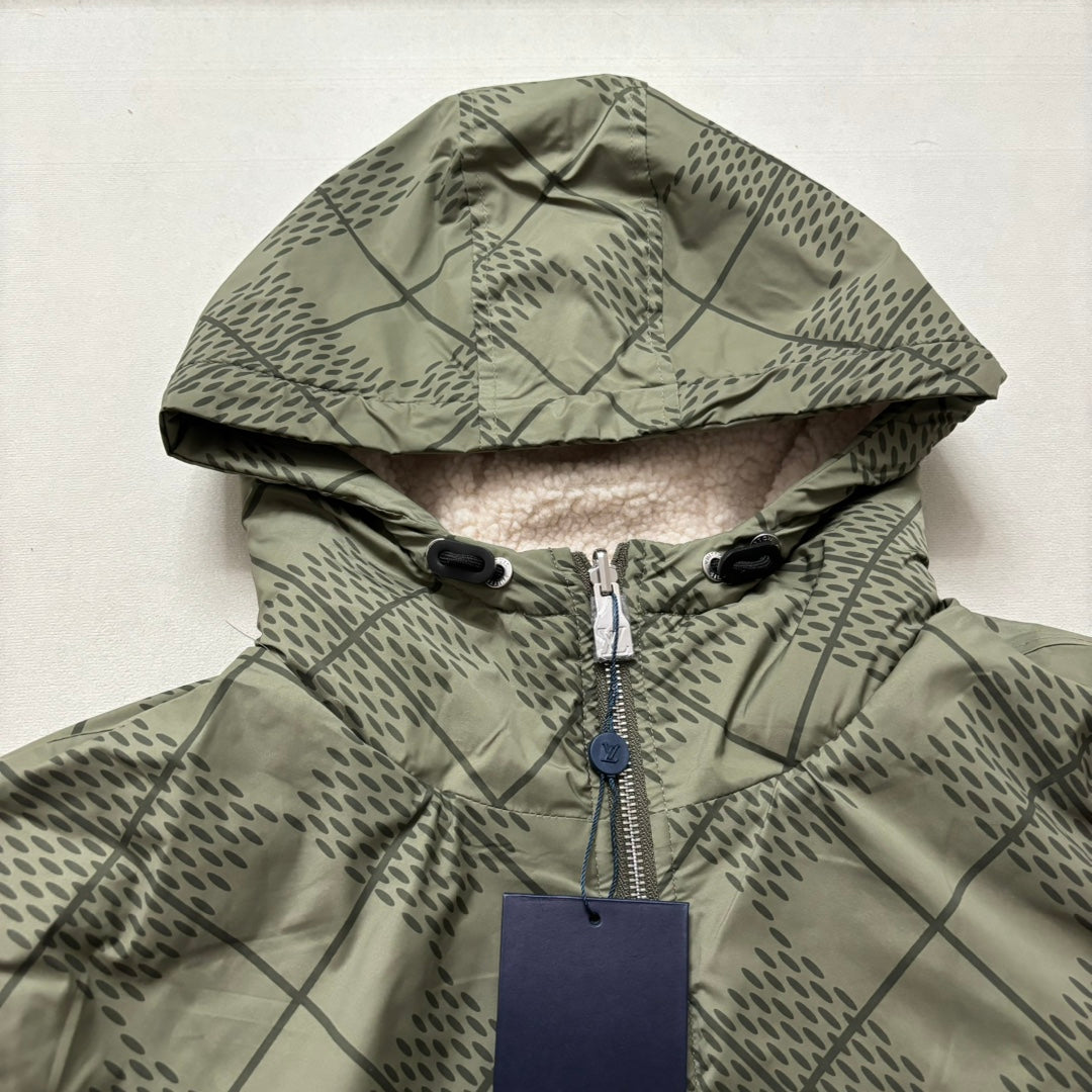 Lv Reversible Nylon And Fleece Windbreaker