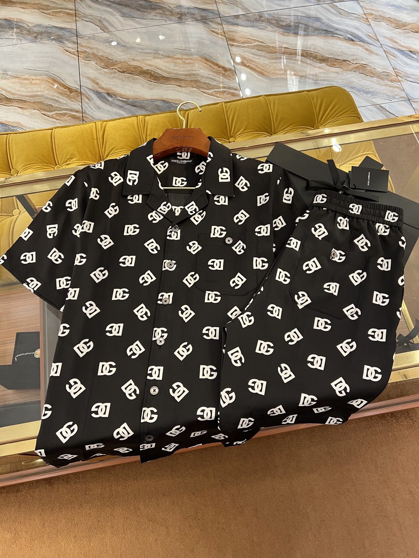 D&G Silk Shirt And Shorts Set