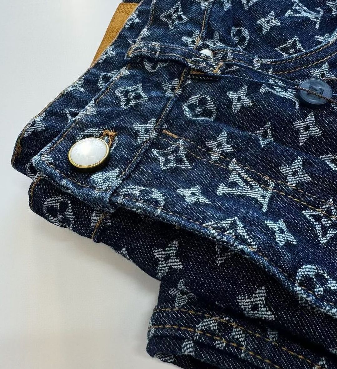 LV Denim Monogram Carpenter Pants