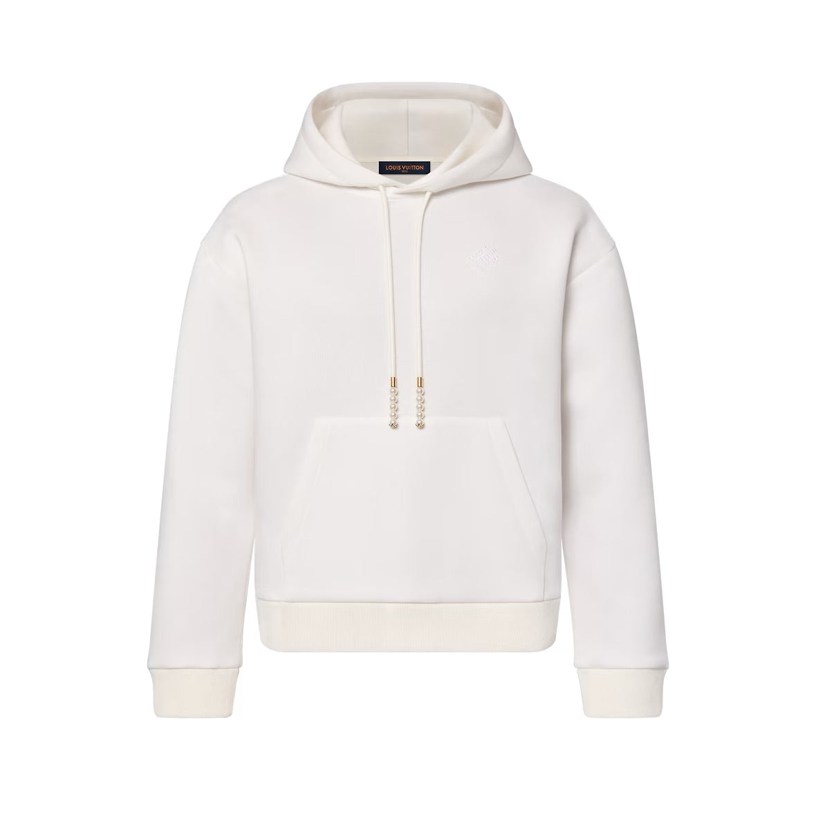 Lv Embroidered Jersey Hoodie